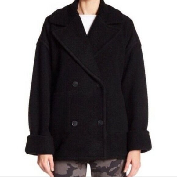 ATM Anthony Thomas Melillo Boucle Knit Peacoat Black Size Small NWT - Picture 4 of 6